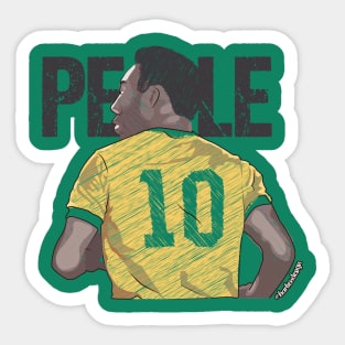 Pele the best soccer players of all time Sticker